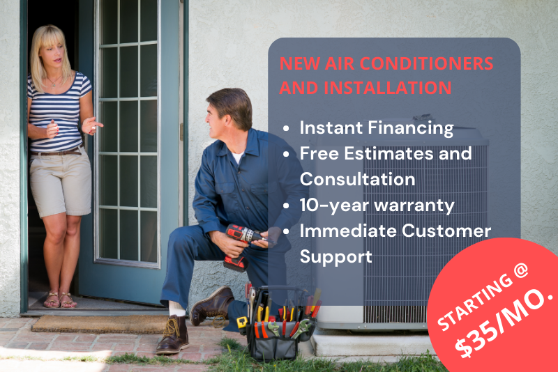 NEW AIR CONDITIONER INSTALLATION BY TECHNICIAN